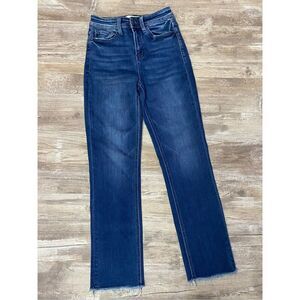 Flying Monkey Straight Leg Stretchy Jeans Raw Hem Women’s Size 26